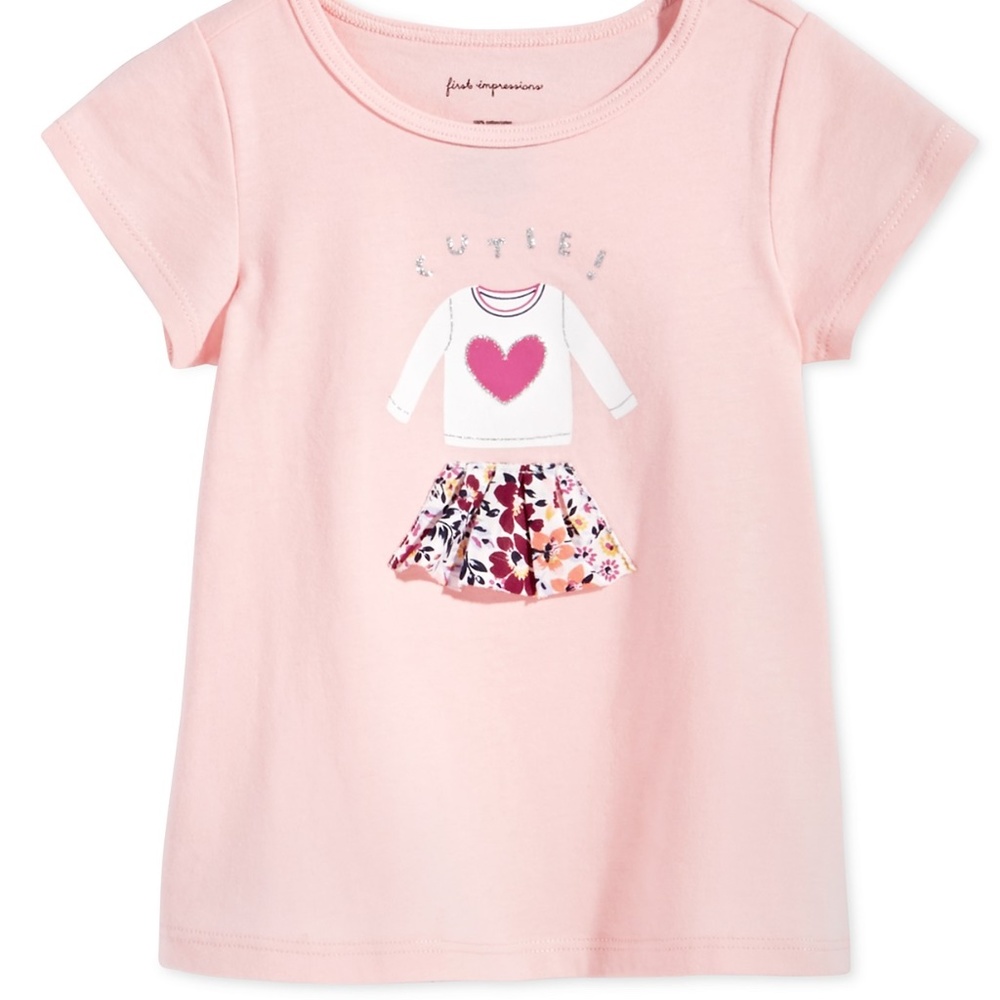 UNIQUE KIDS FIRST IMPRESSION T-SHIRT PEACHY PINK